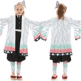 Kinder Mädchen Shinobu Kocho Kostüm Demon Slayer: Kimetsu no Yaiba Cosplay Kostüm für Kinder